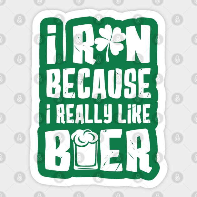 I Run Because I Really Like Beer Sticker by KsuAnn